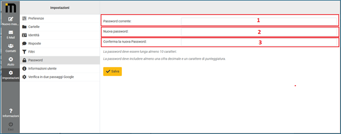 cambio password 9