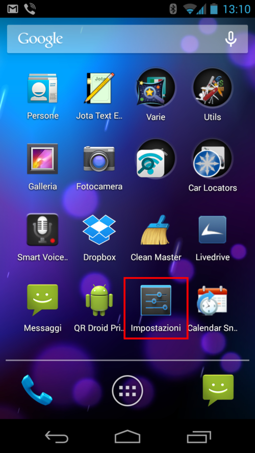 config-mailbox-android Configurazione posta elettronica per Android